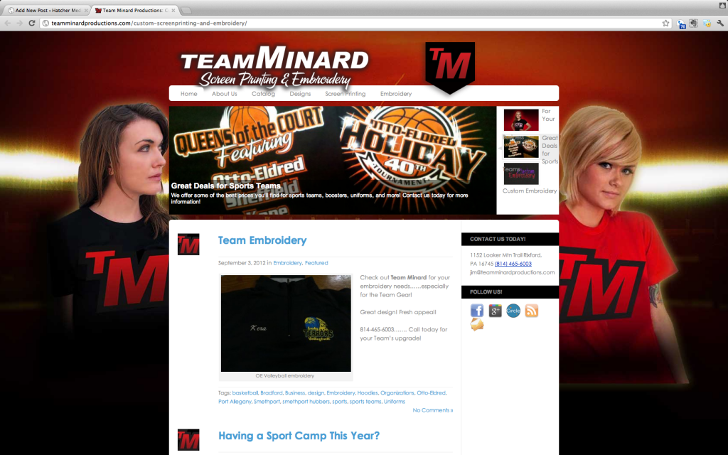 Team Minard Screen Printing Bradford PA